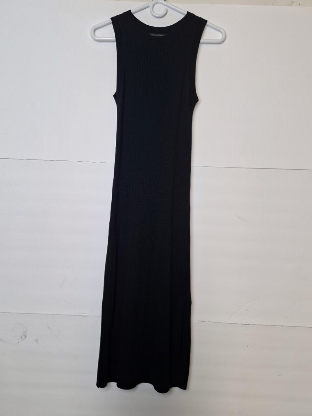Sleeveless Ribbed Maxi Dress in Black